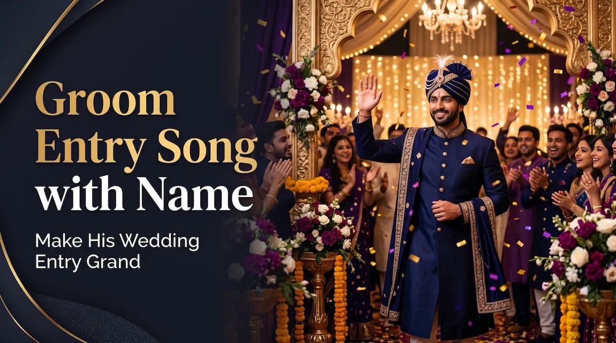 Groom Entry Song with Name: Unique Wedding Surprise
