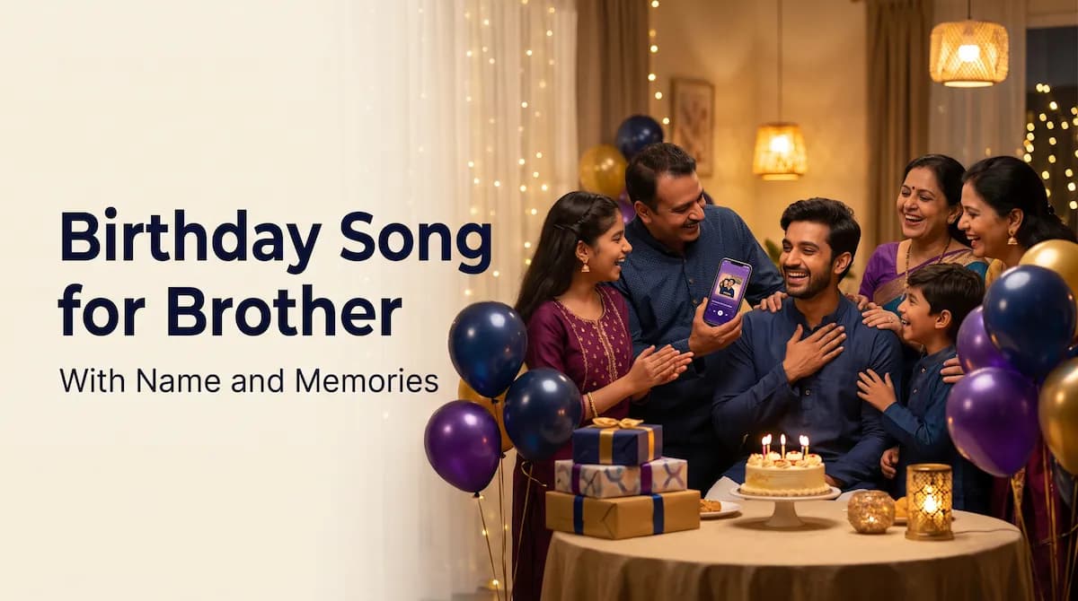 Birthday Song for Brother with Name and Memories