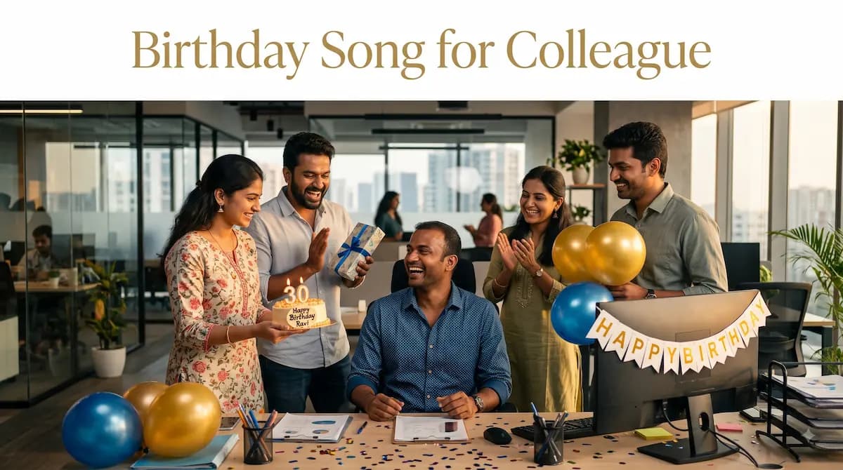 Birthday Song for Colleague | Personalized Office Gift