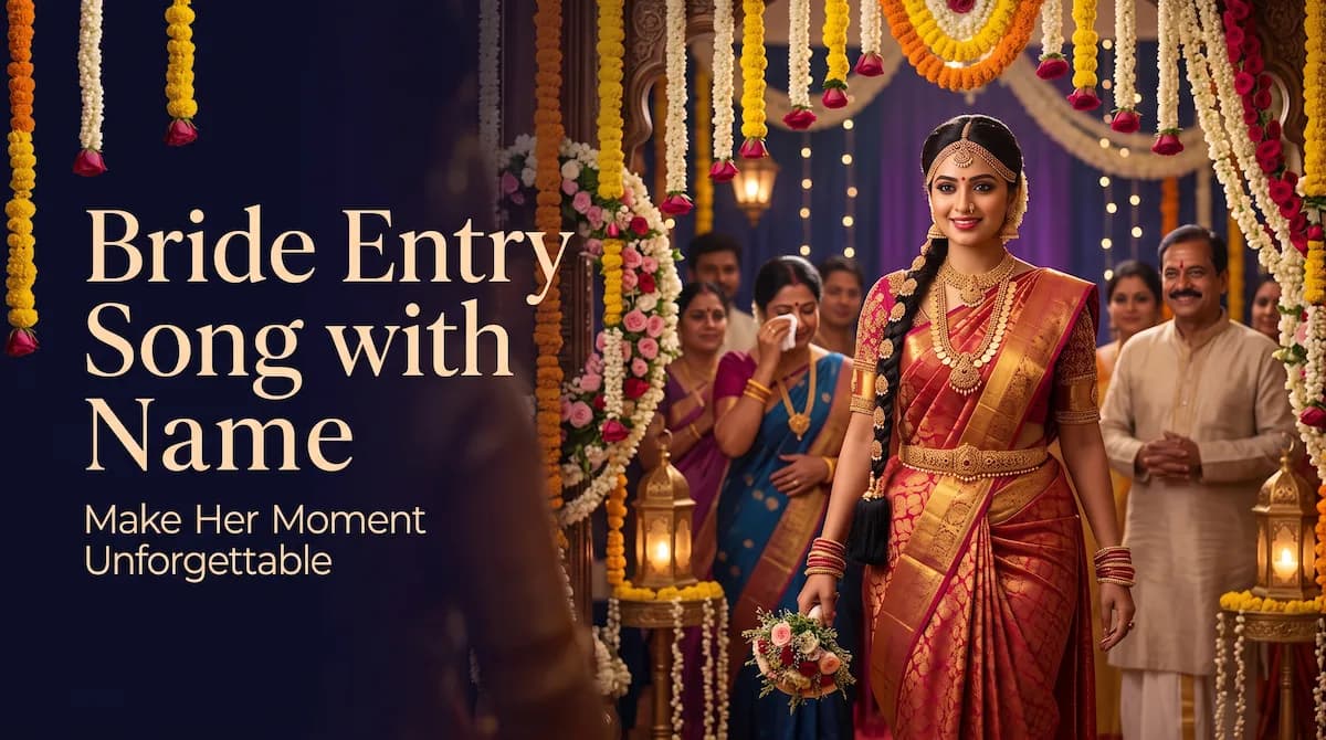 Bride Entry Song with Name: Personalized Wedding Song Idea