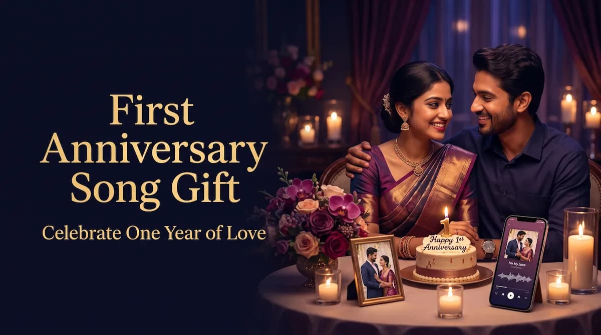 First Anniversary Song Gift for Couples