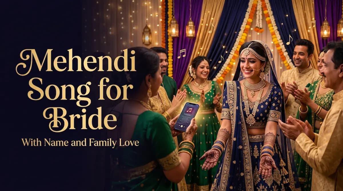 Mehendi Song for Bride with Name and Family Love