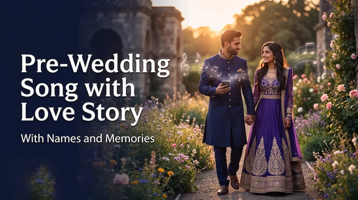 Pre-Wedding Song with Love Story and Names