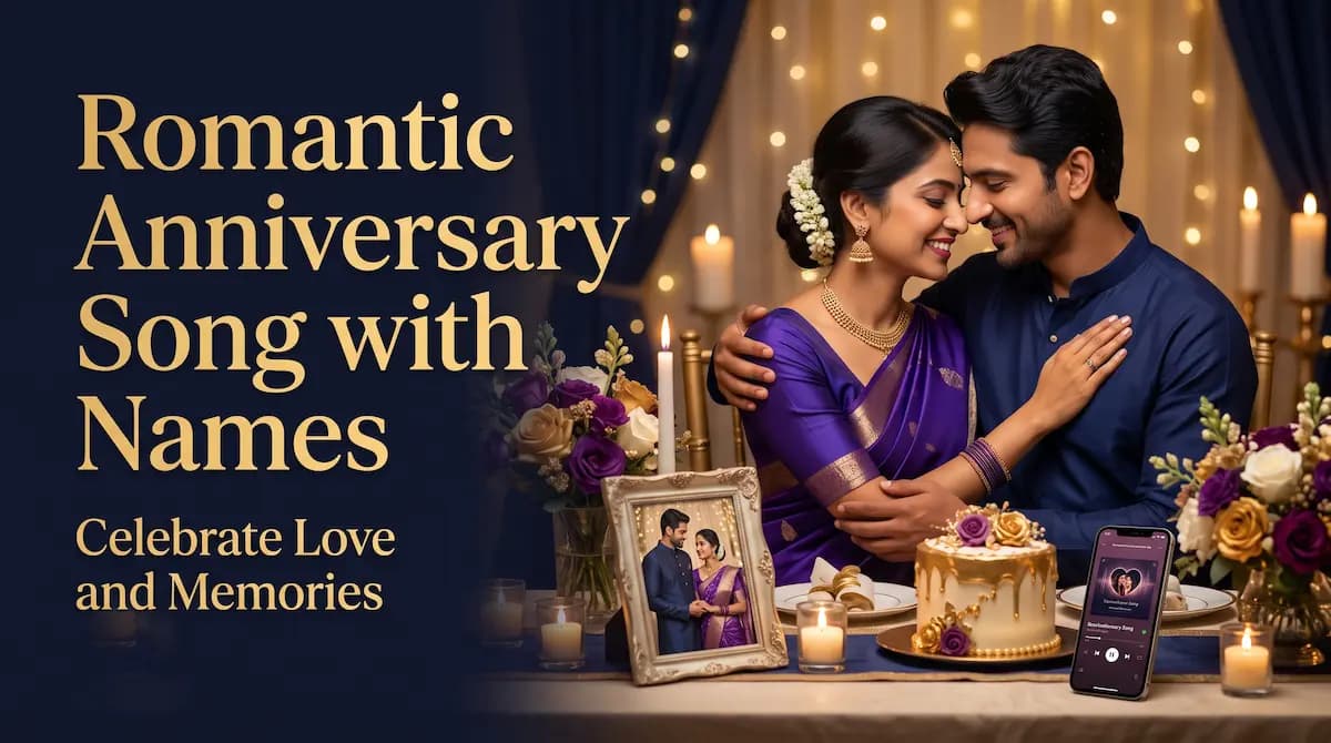 Romantic Anniversary Song with Couple Names