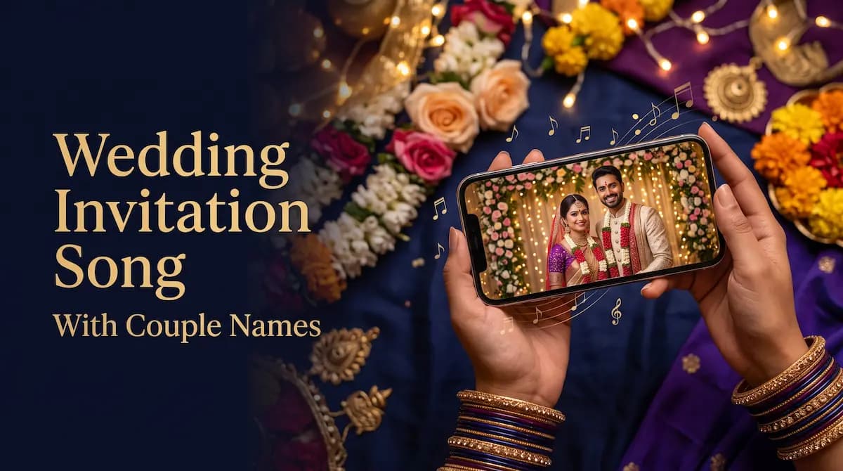 Wedding Invitation Song with Couple Names