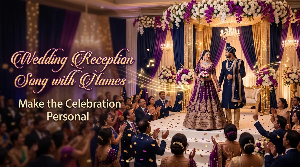 Wedding Reception Song with Couple Names