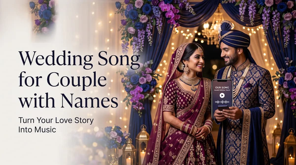 Personalized Wedding Song for Couple with Names and Love Story